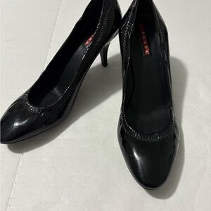 Prada Black Patent Leather Heels
